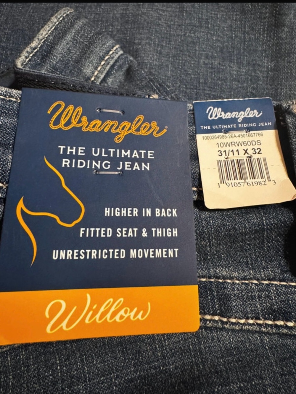 Wrangler Willow Dark Blue High-Rise Riding Jeans